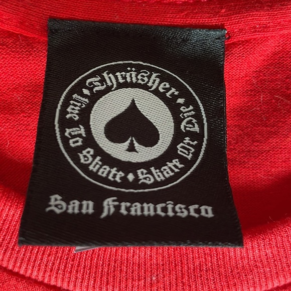 THRASHER SKATE MAG SAN FRAN EDITION MENS RED SHIRTS - Picture 2 of 4